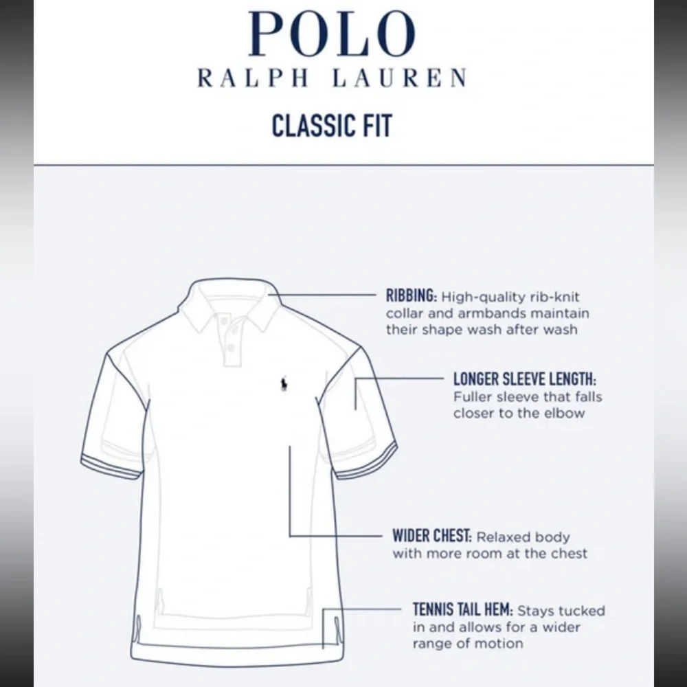 Polo Ralph Lauren Classic Fit Striped Polo Shirt - Size L, Navy & Light Blue